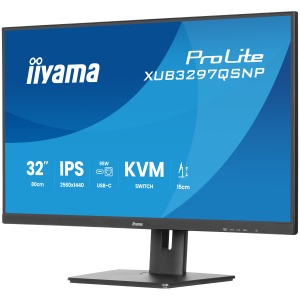 32" IPS panel, 2560x1440, 350 cd/m2, USB-C Dock (LAN/95W PD/DP-OUT, KVM), USB 3x3.2+1xC, 1ms MPRT, 15cm height adj stand, HDMI, DisplayPort, Speakers XUB3297QSNP-B1 - Img 2