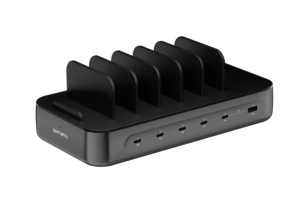 4smarts Team Charging Station 100W 5C/1A incl. 6 Cables, Black