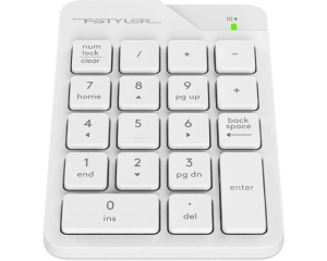 A4 TECH FGK21C FSTYLER 2.4G Wireless Numeric Keypad USB Type-C bela tastatura - Img 3