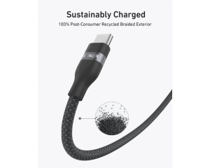 ANKER USB tip-C kabl M/M 0.9m, za Super brzo punjenje 240W/480Mbps, pleteni, crni - Img 2