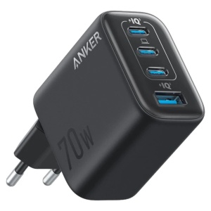 ANKER Zolo Charger 70W Charger 3x USB-C 1x USB-A dark grey