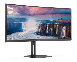 AOC 34 inča CU34V5C/BK UWQHD 3440x1440 VA100 Hz USB-C 65W zakrivljeni monitor - Img 2
