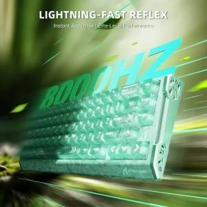 Bežična gaming tastatura Attack Shark R68HE Magnetic Switches/RT/Snap Tap/DKS/MT/TGL/Lake Green - Img 4