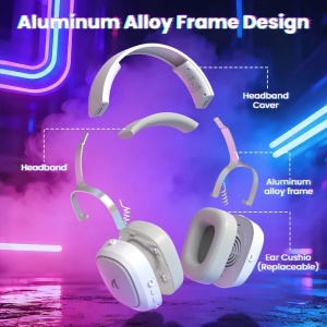 Bežične gaming slušalice Attack Shark G800 50mm/3D Surround/TriMode/Aluminium/White - Img 3