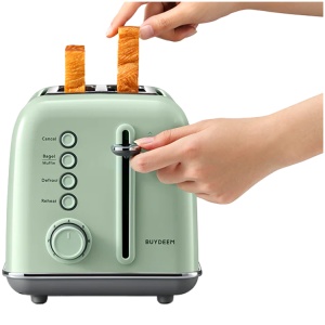BUYDEEM 2 Slice Toaster, model DT620E, color Cozy Greenish, EU DT620E-CG/EU - Img 2