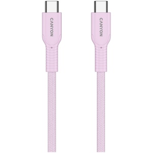 CANYON cable OnWire 60CL C-C 60W COLOR Braided 1m Pink CND-CCAP60AB10PK - Img 3