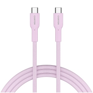 CANYON cable OnWire 60CL C-C 60W COLOR Braided 1m Pink CND-CCAP60AB10PK - Img 5