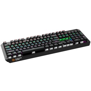 CANYON Hazard GK-6, Wired multimedia gaming keyboard with lighting effect, 108pcs rainbow LED, Numbers 104keys, EN double injection layout, cable length 1.8M, 450.5*163.7*42mm, 0.90kg, color black CND-SKB6-US - Img 3