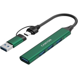 CANYON hub DS-02 4in1 USB-A/C Green CNS-TDS02GR - Img 3