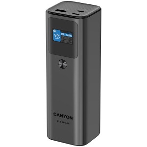CANYON power bank PB-2010 TFT 27000 mAh 97.2Wh PD140W QC 3.0 Dark Grey CNE-CPB2010DG - Img 2