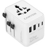 CANYON Travel Adapter OnTour 70 EU/UK/US/AUS 70W White CNS-TA70W1006W