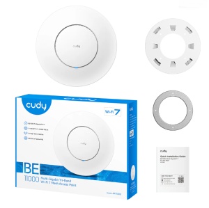 Cudy AP11000, BE11000 Multi-Gigabit Tri-band Wi-Fi 7 Mesh Access Point, 5.7 Gbps+4.3 Gbps+688 Mbps - Img 3