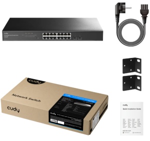 Cudy GS1016ES2,16-Port Gigabit Light-Managed Switch with 2 SFP,10/100/1000 Mbps - Img 2