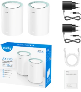 Cudy M1500 2-Pack,AX1500 Gigabit Mesh Wi-Fi 6 System,1201 Mbps + 300 Mbps Wi-Fi - Img 9