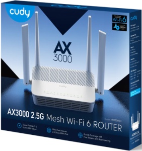 Cudy WR3000H AX3000 2.5G Mesh Wi-Fi 6 Router, 2.4/5Ghz, pokriva 130m2 - Img 5