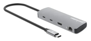 Docking station Manhattan 190459 9in1 USB-C - 1xHDMI/5xUSB/LAN/CR/PD 100W - Img 2