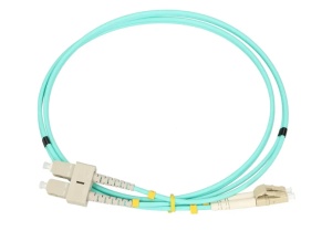 Extralink LC/UPC-SC/UPC Multi Mode, OM3, Duplex, 3mm, 2m