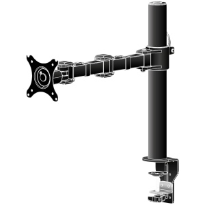 Flexible desk mount for single monitor. Desk mount with clamp or grommet. Monitor size 10~30", VESA 75x75 or 100x100mm, <=10kg. DS1001C-B1 - Img 2