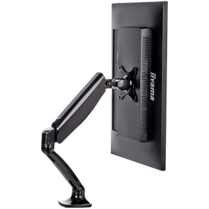 Flexible desk mount for single monitor with height adjustable gas spring. Deskmount with clamp or grommet. Monitor size 10~27", VESA 75x75 or 100x100mm, 1~5kg DS3001C-B1 - Img 3