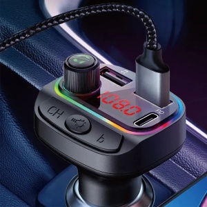 FM Transmiter i punjač Kettz Paya Bluetooth/2xUSB QC3.1/Type-C/LED - Img 2