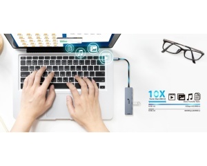 GENIUS UH-500 5-in-1 USB Hub srebrni - Img 2