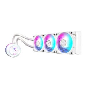 Gigabyte AORUS WATERFORCE X II 360 ICE, LCD Edge View: Circular full-color LCD for video playback/custom text support GP-AORUS WATERFORCEX II 360I