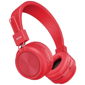 hoco. Bežične stereo slušalice, Bluetooth, do 12h rada, mikrofon - W25 Promise Crvene