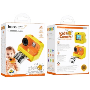 hoco. DečiJa kamera sa štampačem, 2" IPS LCD, 720p, microSD - DV200 Yellow - Img 3