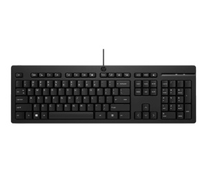 HP HP 125 G2 Wired Keyboard USB-A ADR, Black, YU AY2Y7AA