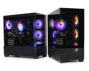 IG-MAX Kućište X218B-4F V2 ARGB Black Horizon glass - Img 2