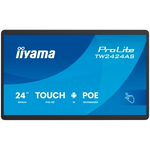 IIYAMA DS Monitor TW2424AS-B3P 24" Full HD In-cell PCAP 10pt interactive Touch Panel PC with Android OS, IPS panel technology, anti glare coating, PoE Technology and iiSignage TW2424AS-B3P *