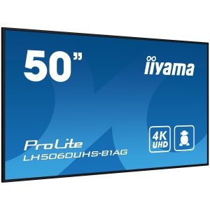 IIYAMA LFD LH5060UHS-B1AG 50" 4K UHD professional digital signage 3840x2160 16:9 500 cd/m² 1200:1 8ms Android 11 OS, iiSignage², FailOver, EShare landscape, portrait LH5060UHS-B1AG * - Img 2