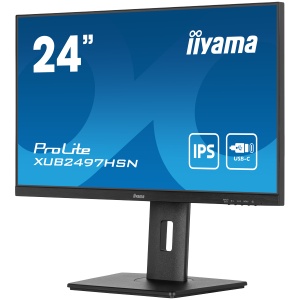 IIYAMA Monitor LED XUB2497HSN-B2 23.8" IPS 1920 x 1080 @100Hz 16:9 300 cd/m² 1300:1 1ms HDMI DP USB-C Docking 65W, RJ45, height, swivel, tilt, pivot (rotation both sides) Speakers XUB2497HSN-B2 - Img 3