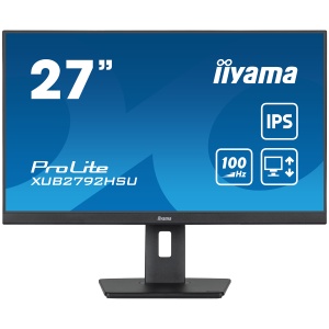 IIYAMA Monitor LED XUB2792HSU-B6 27" IPS Slim-line 1920 x 1080 @100Hz 250 cd/m² 1300:1 0.4ms HDMI DP 4x USB 3.2 HDCP height, swivel, tilt, pivot (rotation both sides) 3y XUB2792HSU-B6 - Img 5