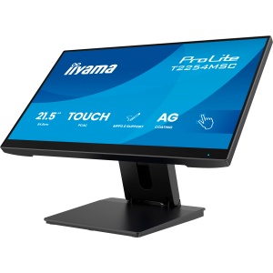 Iiyama ProLite T2254MSC-B2AG - LED monitor 22 inch 21.5 inch viewable touchscreen 1920 x 1080 Full HD 1080p 100 Hz IPS 300 cd m2 1300 1 4 ms HDMI DisplayPort speakers matte black T2254MSC-B2AG T2254MSC-B2AG * - Img 2