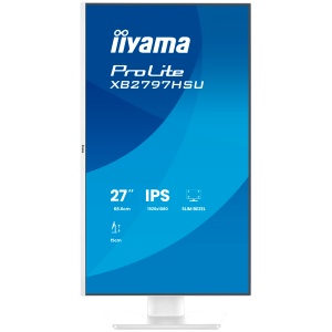 IIYAMA Prolite XB2797HSU-W1 Business Monitor - 68.6 cm (27"), FULL HD (1920x1080), IPS LED, 120Hz, 350 cd/m², matte / white XB2797HSU-W1 - Img 2
