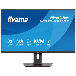 Iiyama PROLITE XB3294UHSCP-B1 LED monitor 31.5 3840 x 2160 4K 60 Hz VA 400 cd 3000 2 ms HDMI DP USB-C SPEAKERS BLACK XB3294UHSCP-B1