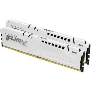 Kingston DDR5 32GB (2x16GB) 5200MT/s [FURY BEAST], Non-ECC UDIMM, CL40 1.25V, 288-Pin 1Rx8, White, Memory Kit, w/Heatsink, XMP KF552C40BWK2-32 *