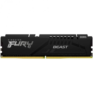 Kingston DDR5 32GB 5600MT/s [FURY BEAST], Non-ECC UDIMM, CL36 1.25V, 288-Pin 2Rx8, Black, w/Heatsink, XMP & EXPO KF556C36BBE-32 *