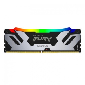 Kingston DDR5 48GB 6400MT/s [FURY RENEGADE RGB], Non-ECC UDIMM, CL32 1.4V, 288-pin 2Rx8, Silver/Black, w/RGB Heatsink, XMP KF564C32RSA-48