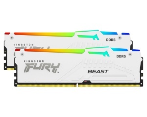 KINGSTON DIMM DDR5 32GB (2x16GB kit) 6400MT/s KF564C32BWEAK2-32 FURY Beast White RGB EXPO - Img 3