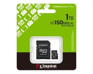 KINGSTON Memorijska kartica U1 V10 SDXC 1TB Canvas Select Plus G3 150R SDCS3/1TB + adapter - Img 2