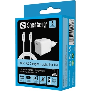 Kucni punjac Sandberg 441-57 USB-C 20W sa Lightning kablom 1m - Img 2