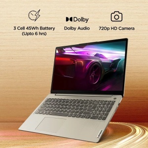 Lenovo IdeaPad Slim 3 15AMN8 (Abyss Blue) 4-Core Ryzen 3 30 2.4-4.1GHz/6MB 16GB DDR5 512GB-SSD-NVMe 15.6" FHD (1920x1080) AG 720p Radeon-610M Graphics WiFi6 HDMI SD BT5.2 TPM2.0 USB-C/DP NumPad 47Wh 1.62kg DOS NO PWR ADP 3YW 82XQ01DCYA