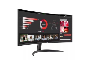 LG 34” UltraWide Curved VA WQHD 3440x1440@100Hz, 21:9, 3000:1, 5ms, 300 cd/m², 178º/178º, HDR10, 2 HDMI, 1 DP, Tilt, Black, 3yw 34WR50QK-B