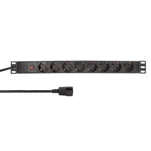 Logilink PDU 8 x šuko CEE 7/3 , konektor C14, prenaponska zaštita