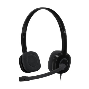 LOGITECH H151 Corded Stereo Headset - BLACK - 3.5 MM 981-000589 *