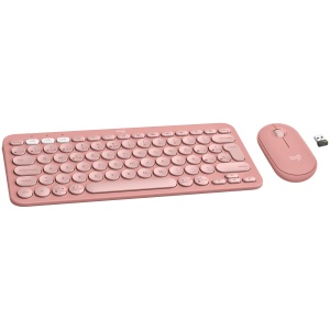 LOGITECH Pebble 2 Bluetooth Keyboard Combo - TONAL ROSE - US INT'L 920-012241 - Img 1