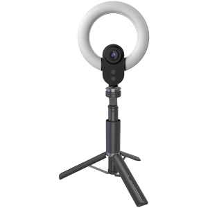 LORGAR Circulus 910, Streaming web camera, 5MP 2592X1944 max resolution, up to 60fps, 1/2.8", Sony STARVIS CMOS image sensor, full glass lens, 5.5'' built-in ring light (1700-14 000K), foldable tripod, auto focus, dual microphones with AI noise reduction, - Img 1