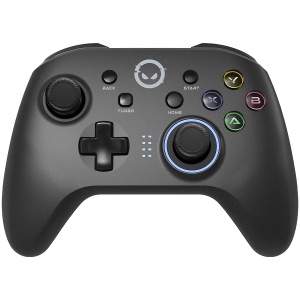 LORGAR TRIX-510, Gaming controller, Black, BT5.0 Controller with built-in 600mah battery, 1M Type-C charging cable ,6 axis motion sensor support nintendo switch ,android,PC, IOS13, PS3, normal size dongle,black LRG-GP510